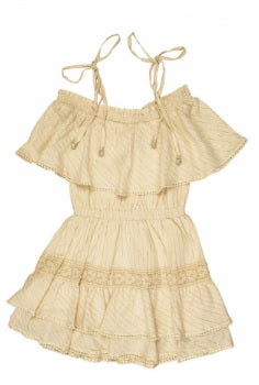 CREAM OFF SHOULDER DRESS