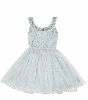 HAND EMBROIDERED ICE BLUE DRESS
