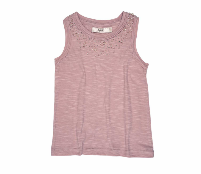 BEADED SLUB TANK- LILAC