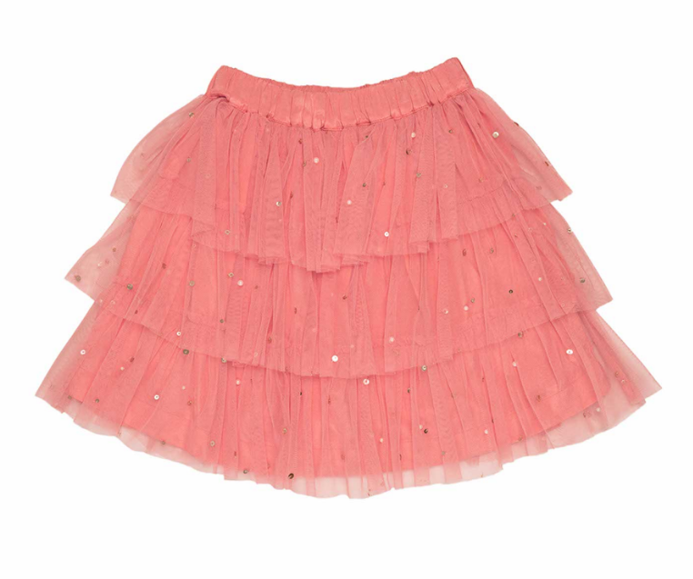 TULLE SKIRT- CORAL
