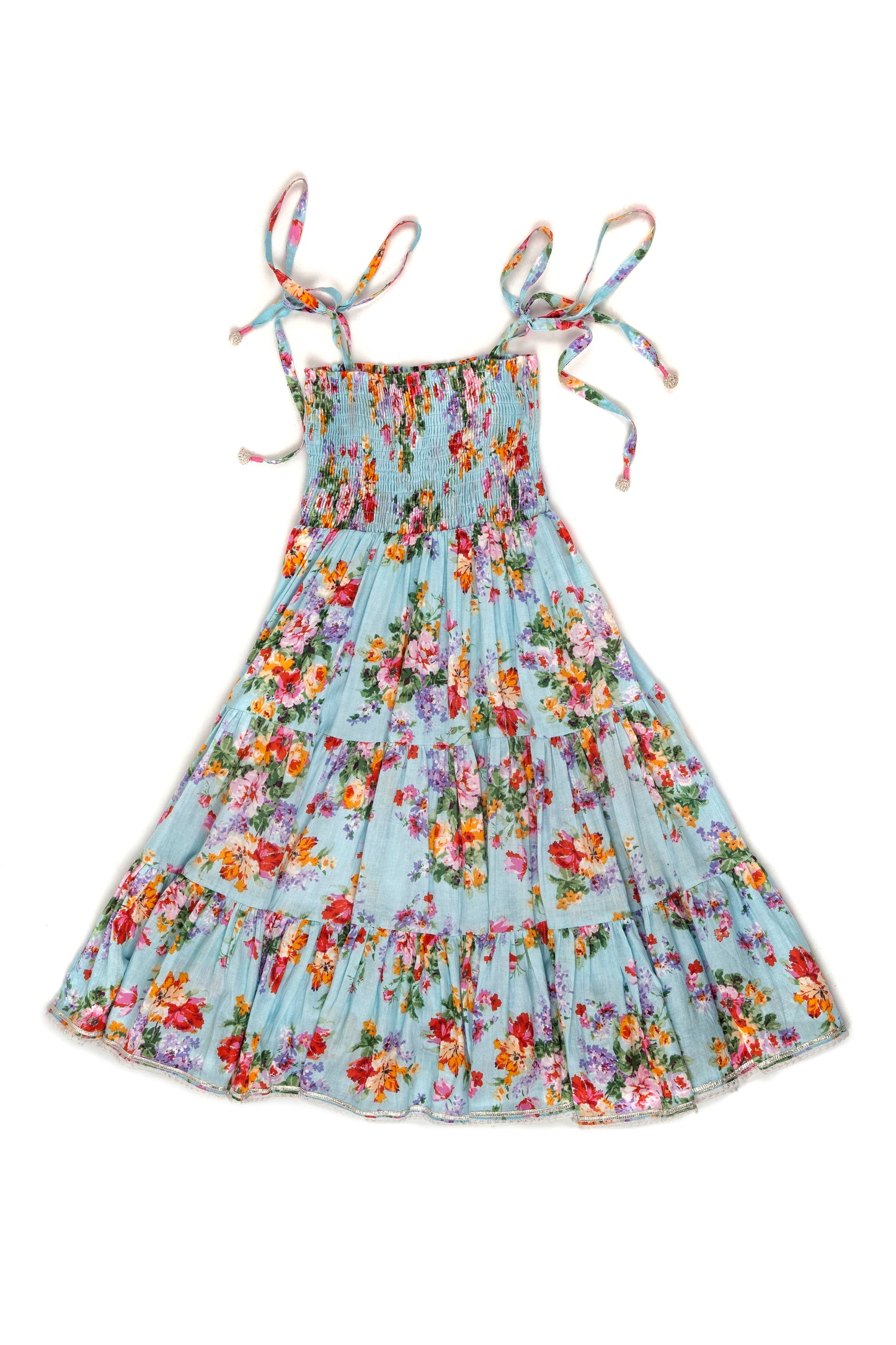 LARA DRESS - BLUE BOUQUET