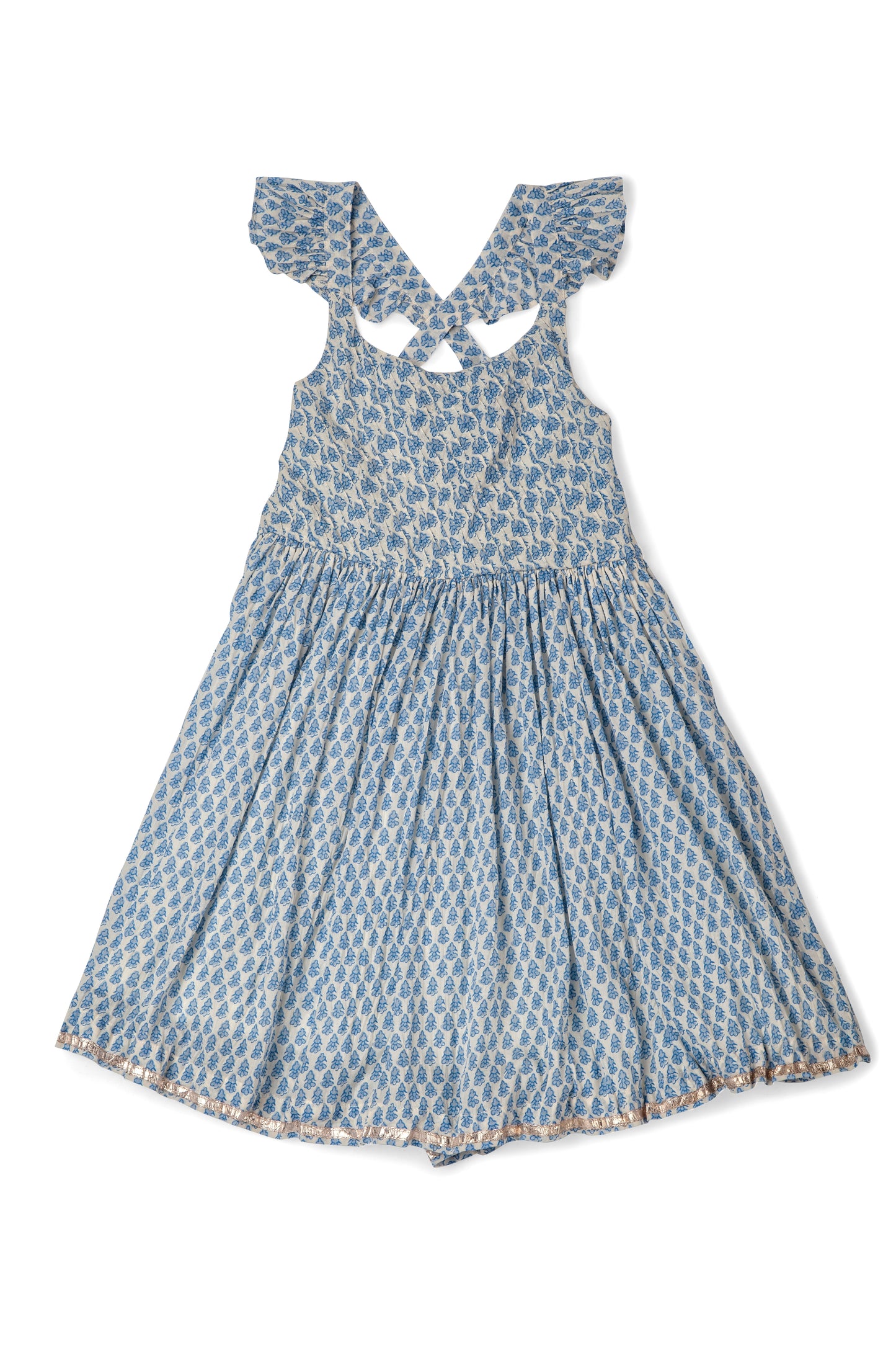 ALIA DRESS - BLUE MOTIF