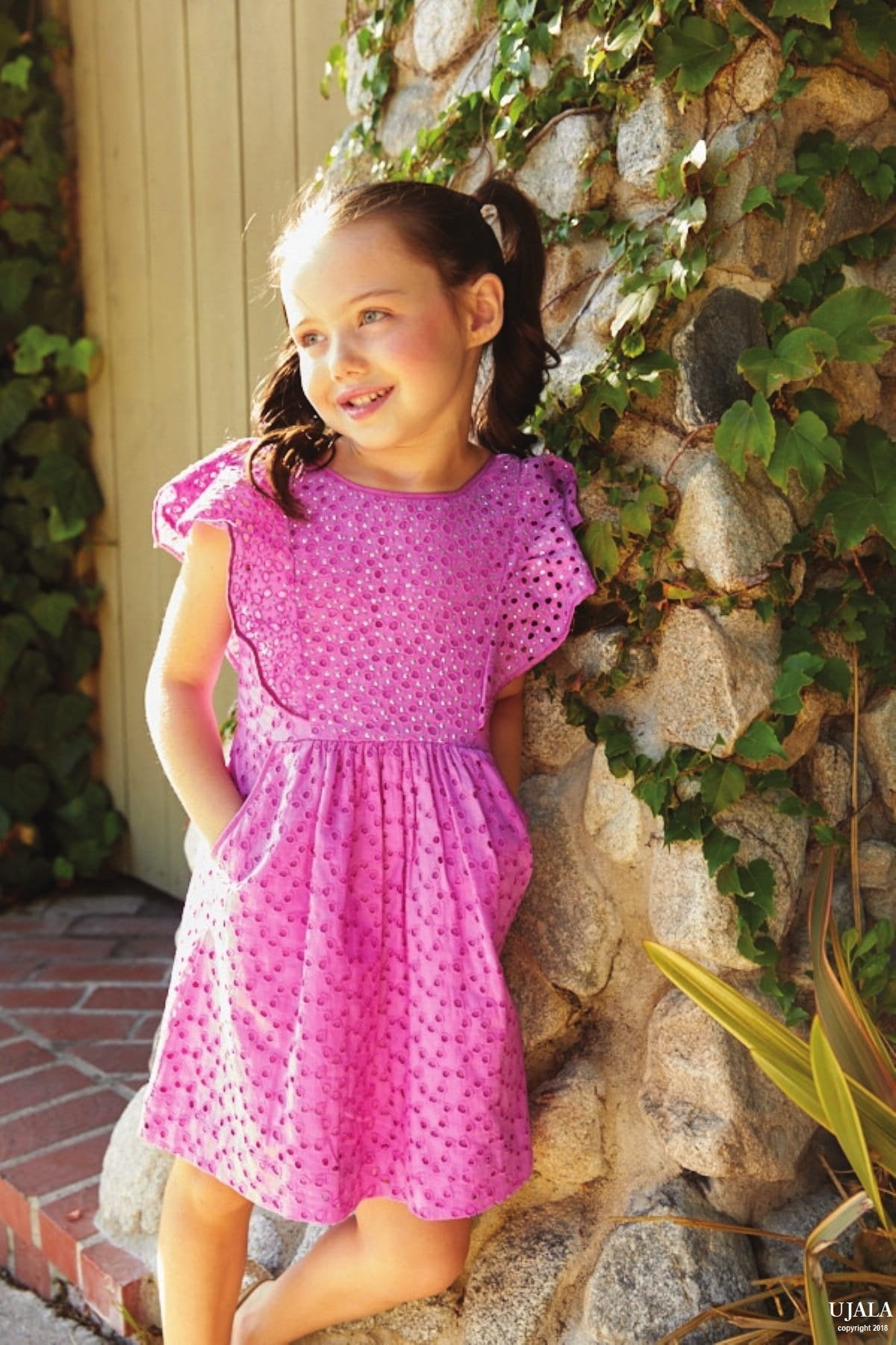 PURPLE CUTWORK DRESS