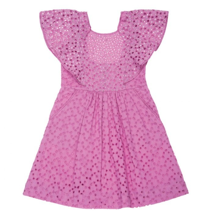 PURPLE CUTWORK DRESS