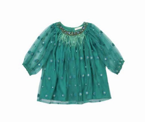 EMERALD GREEN TULLE DRESS