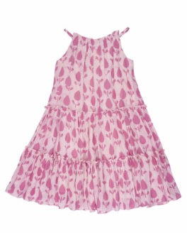 PINK BATIK TIERED MAXI DRESS