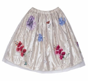 LUREX AND TULLE SKIRT - LILAC