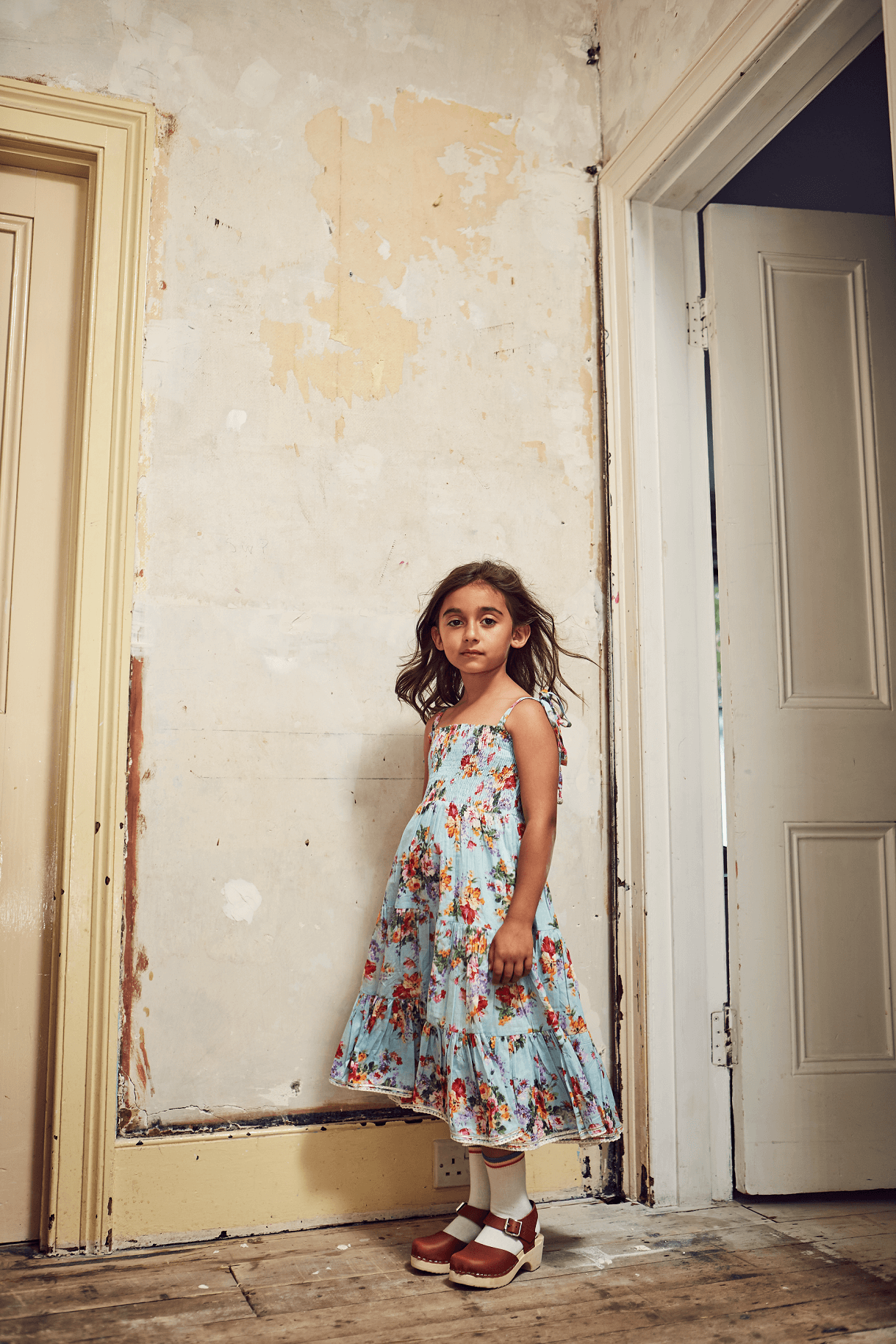 LARA DRESS - BLUE BOUQUET