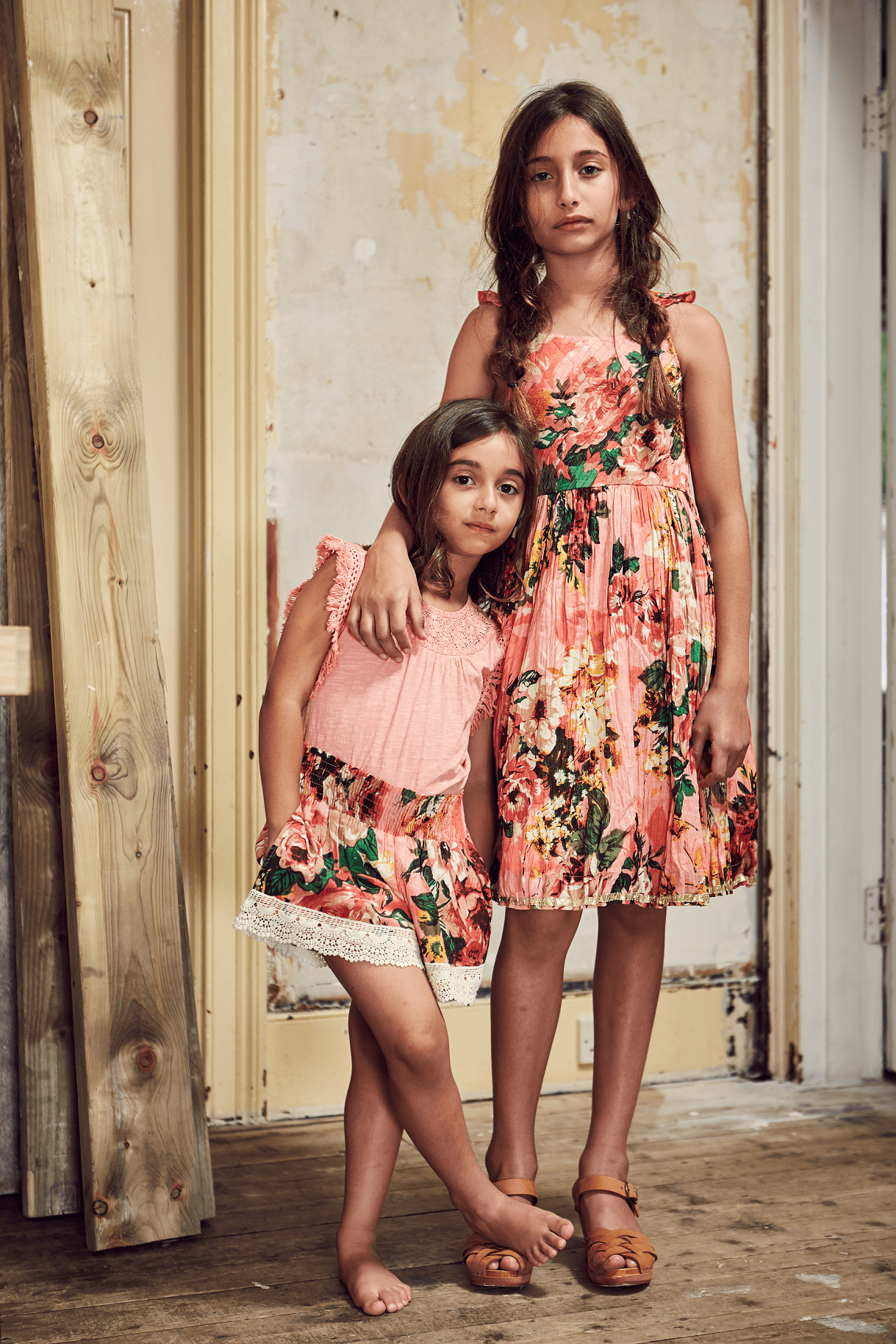 ALIA DRESS - PEACH FLORAL